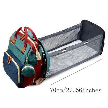 2-in-1 Nappy Bag with Fold-Out Baby Bed – Ideal for On the Go & Travelling | TravelNest