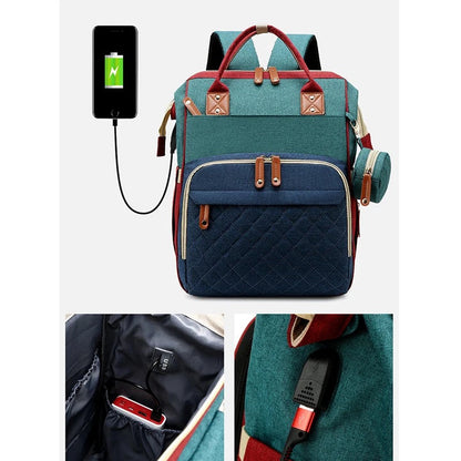 2-in-1 Nappy Bag with Fold-Out Baby Bed – Ideal for On the Go & Travelling | TravelNest