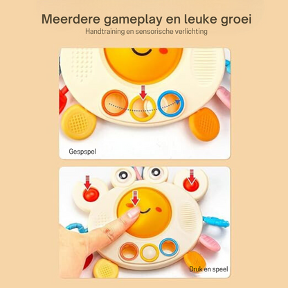 Baby Pull Toy Silicone | SensyCrab Motor Skills Trainer 0–4 Years