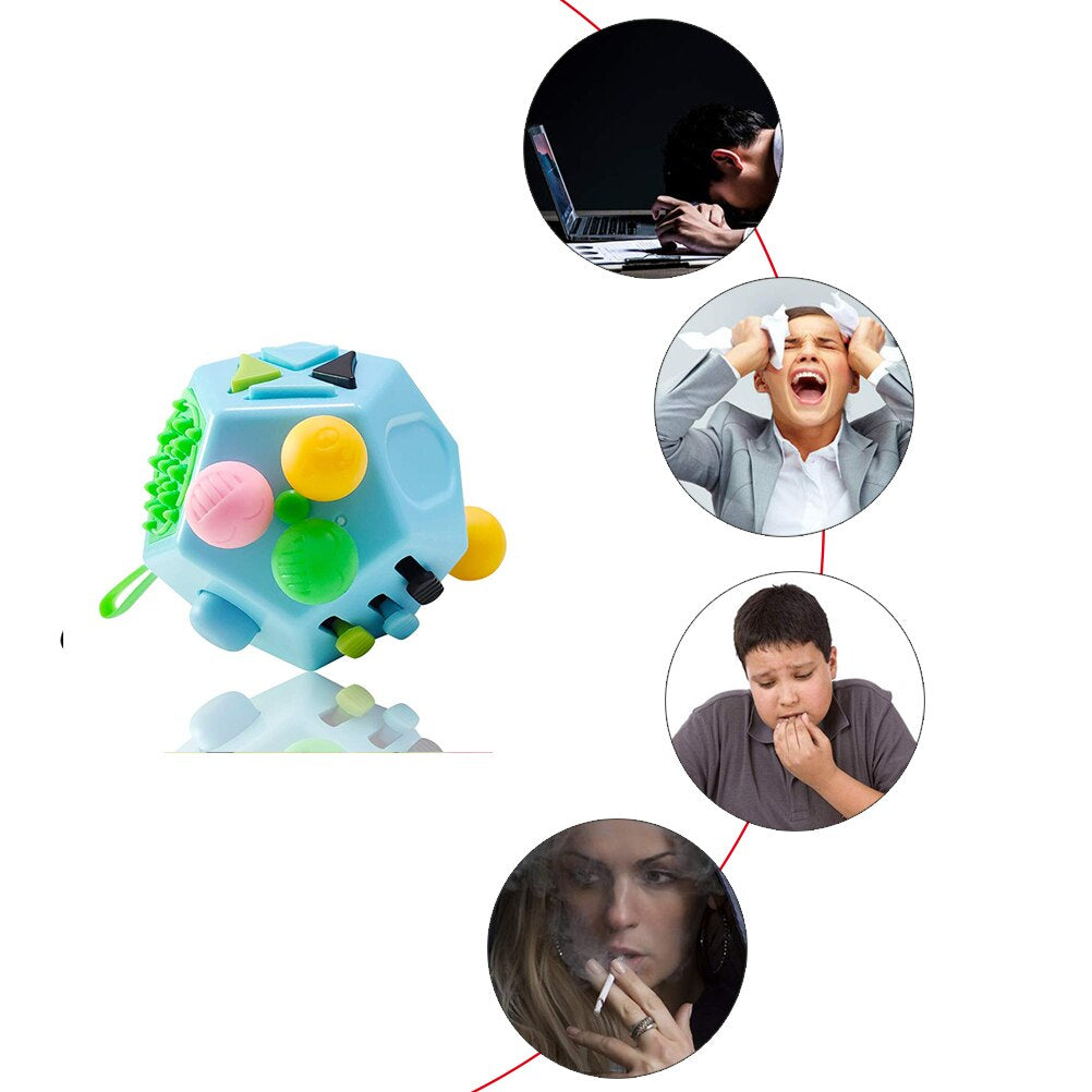 Anti-Stress Cube – 12-in-1 Sensory Toy | Focus & Relaxation for Children and Adults