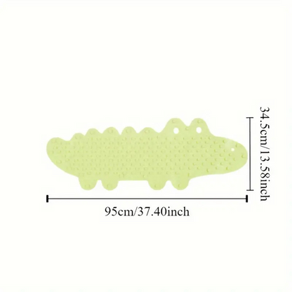 Anti-Slip Bath Mat for Children | Crocodile Design | Safe Bathing | PVC