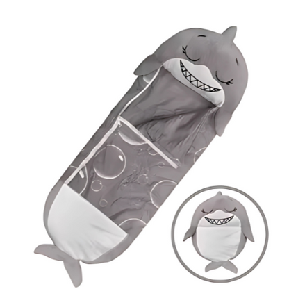 Children's Sleeping Bag | 2-in-1 Sleeping Bag & Pillow | Soft Cartoon Design