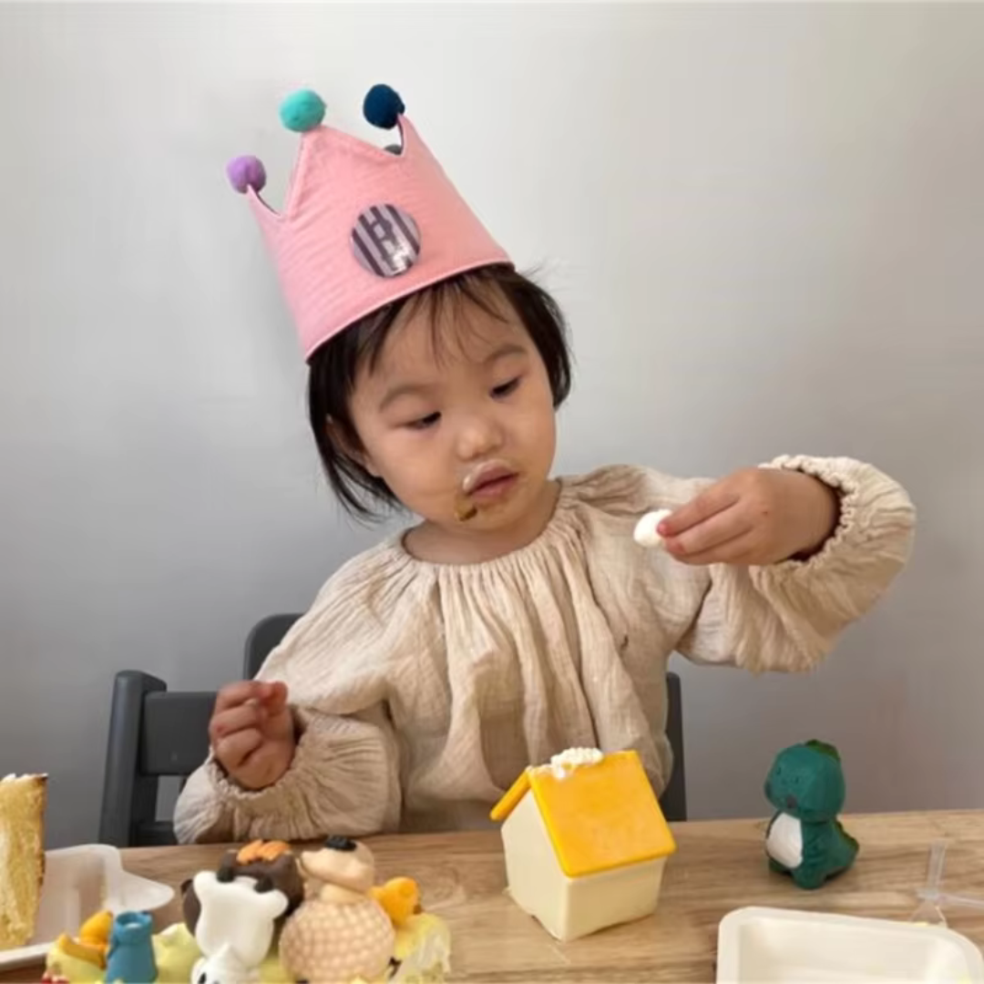 Children's Birthday Crown | Interchangeable Age Numbers | Soft Fit | Cotton
