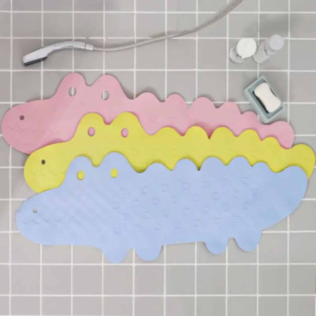 Anti-Slip Bath Mat for Children | Crocodile Design | Safe Bathing | PVC