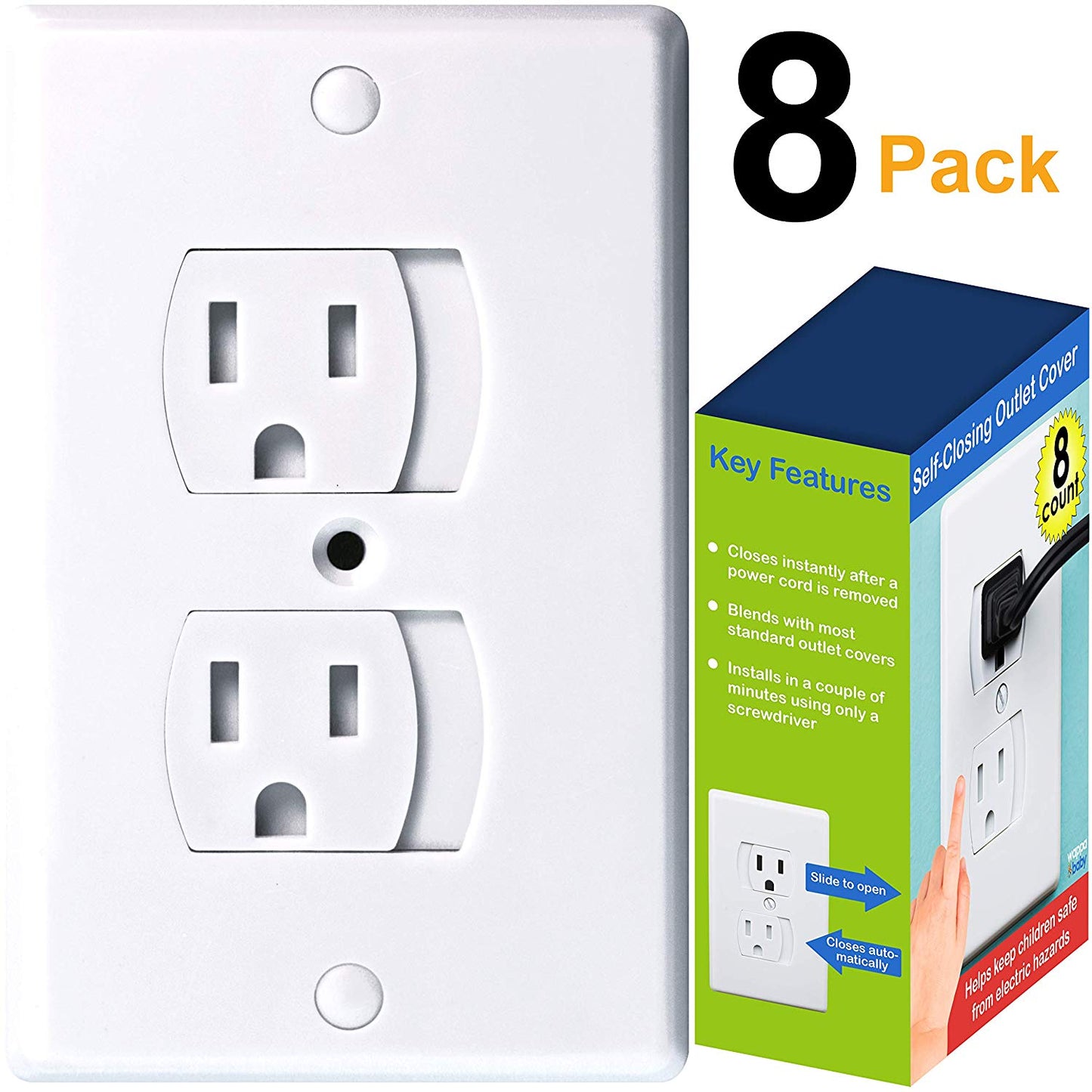 Socket Protectors | Self-Closing Mechanism | Child-Safe & Easy Installation