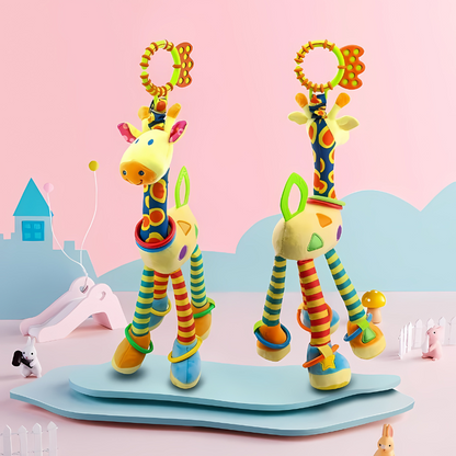 Teething toy & cuddly toy in one – Giraffe Rattle for Babies