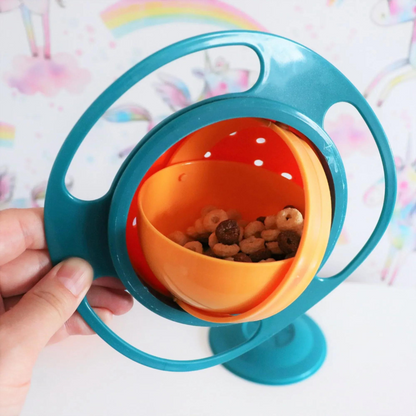 Anti-Spill Snack Bowl for Babies – 360° Rotating Bowl | TinyTurn