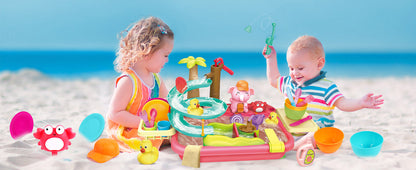 AquaFun PlayPark Water Play Table – Educational Water Toys with Fountain, Slide & Animals | For Indoor & Outdoor Use | Ages 2–6 Years