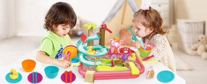 AquaFun PlayPark Water Play Table – Educational Water Toys with Fountain, Slide & Animals | For Indoor & Outdoor Use | Ages 2–6 Years