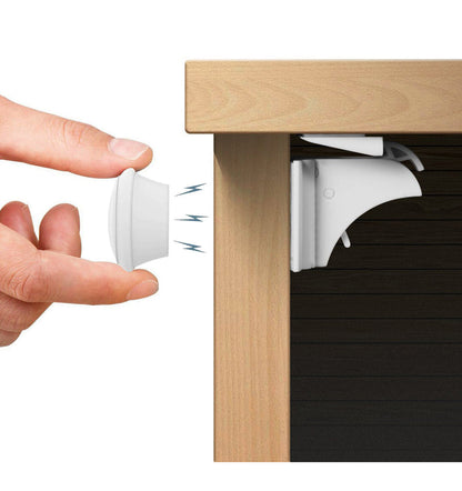 Child Lock for Cupboard & Drawer | Invisible | Strong Magnet | No Drilling Required