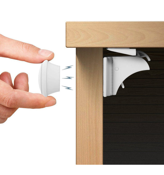 Child Lock for Cupboard & Drawer | Invisible | Strong Magnet | No Drilling Required