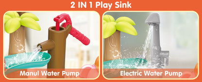 AquaFun PlayPark Water Play Table – Educational Water Toys with Fountain, Slide & Animals | For Indoor & Outdoor Use | Ages 2–6 Years