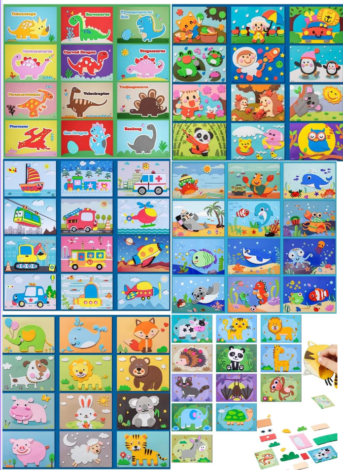 3D Sticker Puzzles for Children | Educational Creative Game | Safe Foam Material